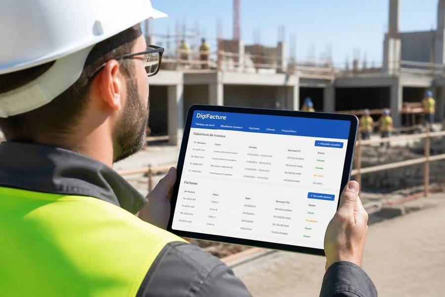 BTP & travaux — logiciel DigiFacture utilisé sur le terrain