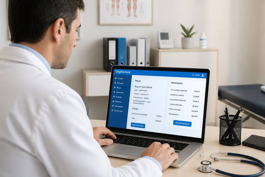 Cabinets médicaux — logiciel DigiFacture utilisé sur le terrain