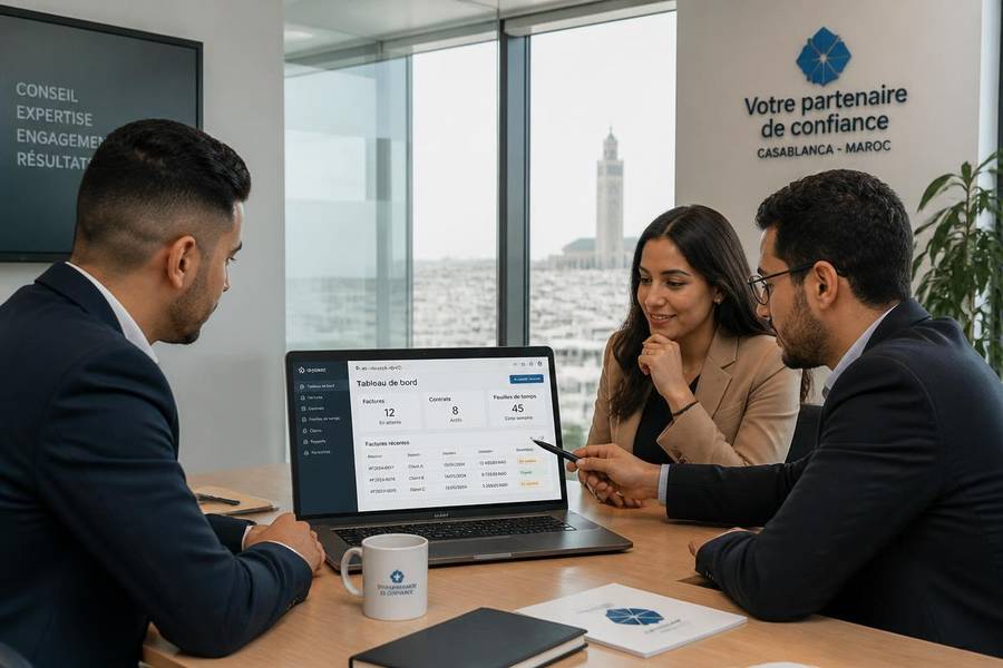 Prestation de services au Maroc — logiciel DigiFacture en situation réelle